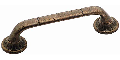 Amerock BP4483-RBZ Rustic Bronze Ambrosia Euro Stone Cabinet Hardware Handle Pull (Set of 10)