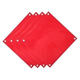 TOYANDONA 4 Stück PVC Warnflaggen Verkehrsicherheitsfahnen Warnflagge für Verkehrskontrolle Baustellen Schulbereiche Wetterfest und UV Beständig Kunststoff Sicherheitsflaggen