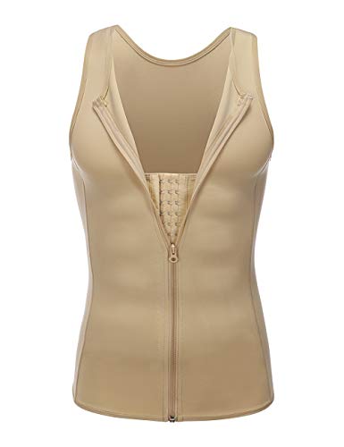 FeelinGirl Men Compression Shirt for Body Slimming Tank Top Shapewear Waist Trainer Vest