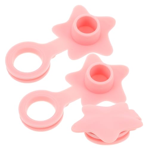 Cabilock 3Pcs Silicone Bath Plug Drain Stopper for Bathtub Shower Star Pattern Leak Design for Home Hotel Bathrooms