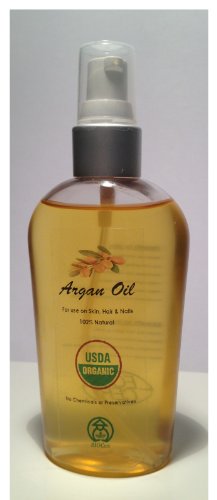 Argan Oil, 4 oz. pure and natural oil imported from Morocco, hydrates skin and increases elasticity to reverse the effects of aging.