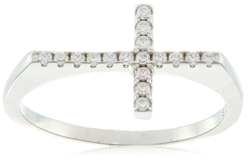 Bague Shiny Women's Ring Clear Zircons RI017W anneau femme taille 58 argenté