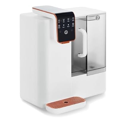 ExploreHorizon High-Efficiency Countertop Reverse Osmosis Water Filtration System—100 GPD, 5-Stage, 4:1 Pure to Drain, Dual Tank, NSF/58, TDS Display, Portable Pitcher, No-Install, 120V, White