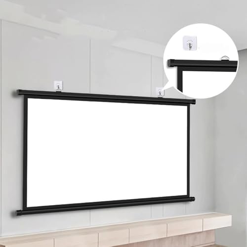 Pantalla proyector manual 72 pulgadas 4:3 blanco fibra miniatura 3