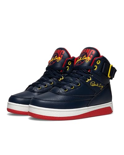 Ewing Patrick Athletics Women's 33 HI Orion Retro Sneaker – Navy/Red/Yellow/White – Vegan Upper, Reversible Ankle Strap, Full-Length Rubber Cupsole2