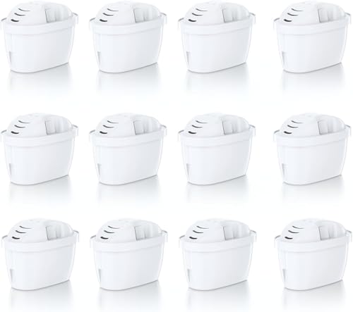 Molifal Lot de 12 cartouches filtrantes à eau compatibles avec Brita Maxtra, Maxtra+, pour carafes Marella, Style, Elemaris, filtration en 5 étapes, élimine...
