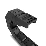 Aweking 25 x 25 mm (Inner H x W) R55 Enclosed Type Drag Chain, Cable Carrier Track, Wire Protection Chain Connector 39.3inch/1M for 3D Printer, Industrial CNC & Robotics, Black Plastic （Fully Open）