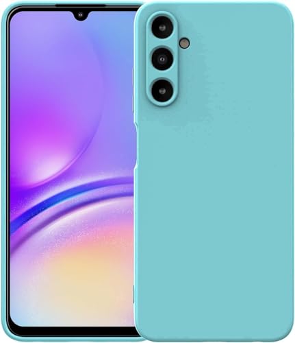 Image of Elzzi Microfiber Candy Case for Samsung S23 FE 5G Smooth Touch Cushion Liquid Soft Silicone Gel Rubber Phone Cases Non-Slip Full Body Protective Shockproof Back Cover - Mint
