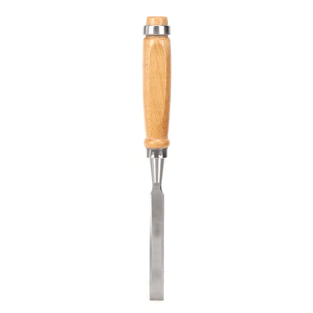 Carpenter Chisel, Chrome Vanadium Alloy Steel, Effortless Cutting, 12mm Width for Woodworking, Wooden Handle