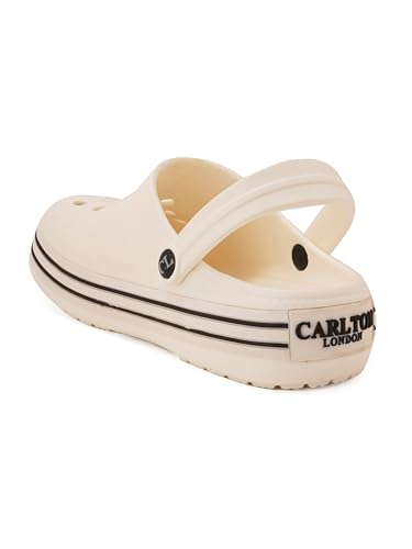 Image of Carlton London Men's Solid Comfortable Clogs with Backstrap