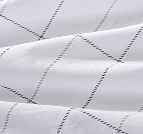 Image of Eddie Bauer - Full Sheets, Cotton Percale Bedding Set, Crisp & Cool Home Decor, Dorm Room Essentials (Northern Plaid Grey, Full)