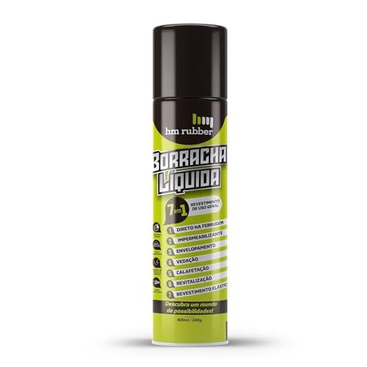 Spray Borracha Líquida Aerosol Hm Rubber 400ml Spray (Preto)