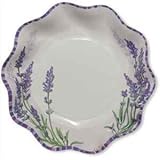 Lot de 10 assiettes creuses en papier à pétales fleurs lavande 18,5 cm