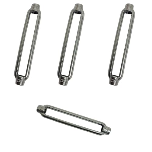 4 Pc Marine Boat Stainless Steel T316 1/4" x 2-3/4" Turnbuckle Body 450 Lbs WLL miniatura 1
