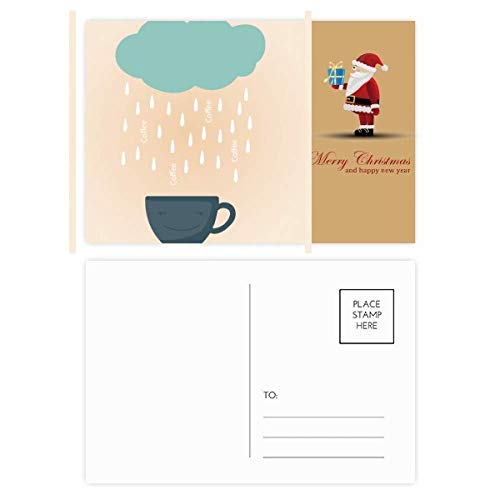 Cartes postales de Noël motif pluie pour correspondances au coin du feu