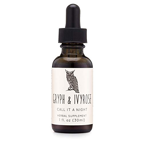 Gryph & IvyRose Call it a Night Herbal Drops - Organic Sleep Support for Kids - Melatonin-Free Drops for Children - Mix and Drink Calming Drops Flavored with Chamomile - 1 fl oz