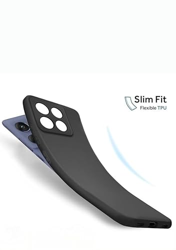 Image of Designerz hub Motorola G86 Power Back Cover | Soft Silicone Slim Back Case Cover for Motorola G86 Power- Black