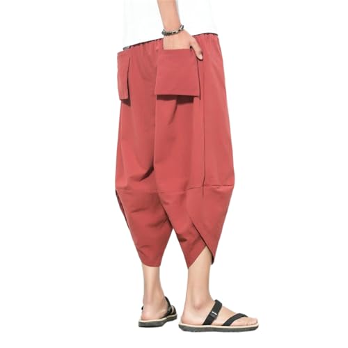 Pantalons de plage style chinois shorts d'été amples à jambe large - 2