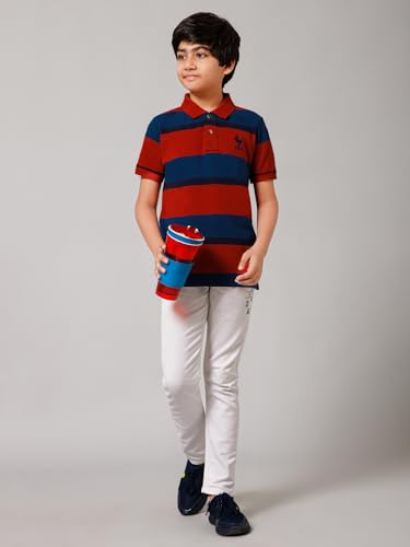 Image of Alan Jones Clothing Boy's Cotton Regular Fit Polo T-Shirt