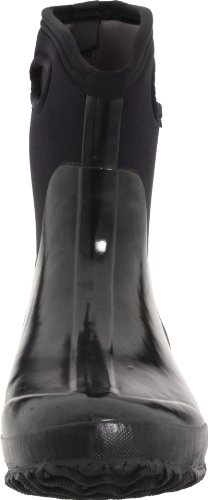 Bogs Womens Classic Mid Solid Boot Black Shiny Size 8 #TOP1