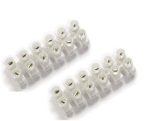 K M Electronics® 2 X 6 Way 15A 15 AMP Strip Connector Electrical Wire Terminal Choc Block