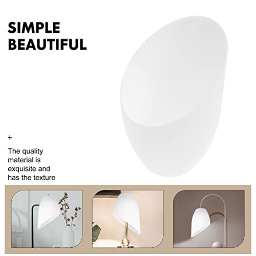 Image of 5pcs Plastic Lamp Shade White Horseshoe Lampshade Replacement Decorative Table Lamp Shade Clip On Bulb Pendant Ceiling Light For Floor Wall