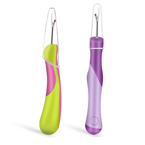 2 PCS Seam Rippers for Sewing : Seam Ripper and Thread Remover Stitch Remover Unpicker Tool for Hand Sewing Crafts and Knitting Seam Removers Crafting Removing Threads Tools Stitching Purple