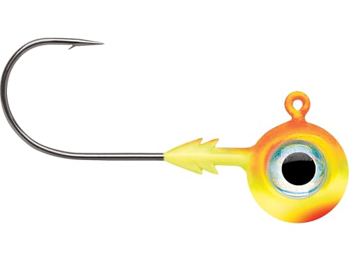 Jig Moon Eye Tungstène 3/8 Chartreuse Orange tête plombée leurre pêche carnassier