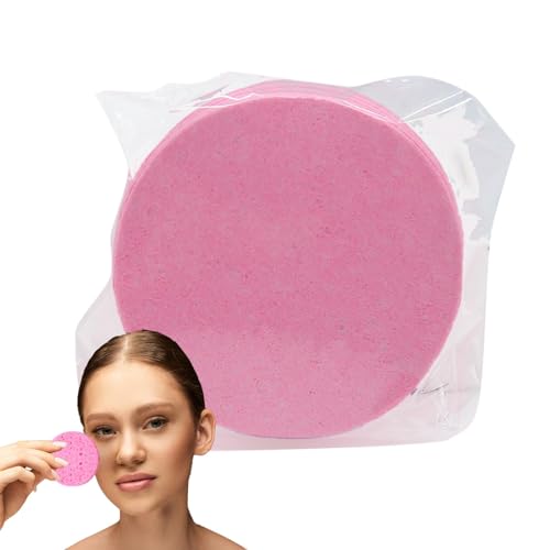 Esponja de limpieza facial, esponja espumosa, esponja desmaquillante, esponja facial comprimida, esponja de limpieza facial de algodón y pulpa de madera, esponja cosmética de spa, removedor de