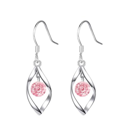 Boucles d'oreilles torsadées en argent et clips en zircone raffinés