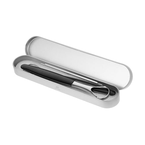 PACKOVE Tongue Scrapper for Adults Portable Bad Breath Removal Tool Oral Care Supplies Compact Design Stainless Steel 1 Set