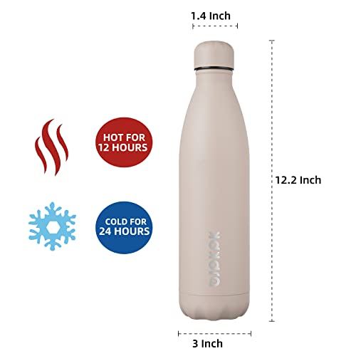 Image of BJPKPK 25 oz Insulated Water Bottle, Stainless Steel Flask, Leak Proof