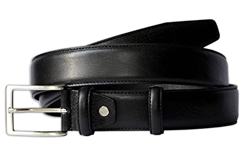 Mens Plain Smooth Italian Dress Leather Belt