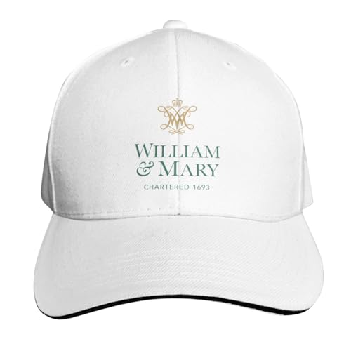 College of William and Mary Cap Adjustable Printed Hiphop Baseball Hat White