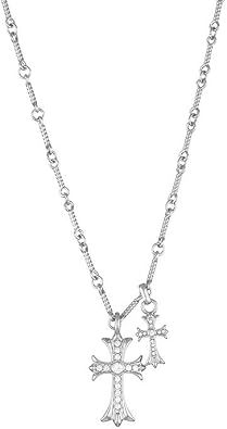 Gold/Silver Cross Necklacefor Women Men, Cross with Cubic Zirconia Necklaces Jewelry, Birthday Christmas Gifts