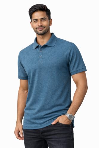 Image of Men's Polo T-Shirt | Breathable, Moisture-Wicking, Soft & Lightweight | Regular Fit Casual & Travel Wear