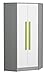 SMARTBett GmbH GIT - Armario esquinero (gris/blanco/verde)