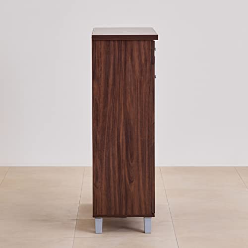 Image of Home Centre Lewis NXT 26 Pairs Shoe Cabinet with Drawer - Brown