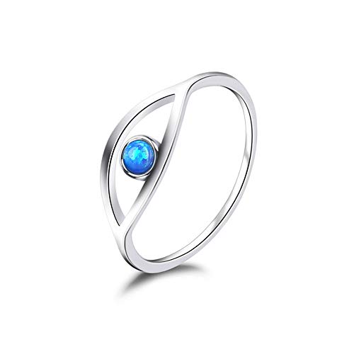 Bague mariage ajustée oeil de démon bleu turquoise le cadeau idéal pour sceller votre amour