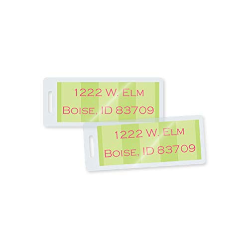 TruLam 10 Mil Pre-Punched Slot Laminating Pouches with Rounded Corners | Small Address Label Size | 1-3/8 in. x 3-3/8 in. | Glossy Finish | Premium Adhesive for High-Clarity | 2 Carriers Inc | 50 pack