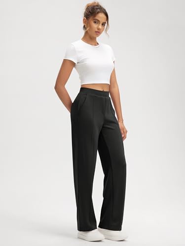 ODODOS Women's Modal Soft Classic Pants Mid Rise Pull-On Lounge Casual Work Pants with Pockets- 27" / 29" / 31" Inseam3
