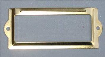 25 Brass Plated 3-1/2x1-1/2 Card Holders W/#2x1/4 Screws