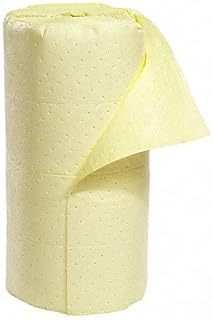 Absorbent Roll, Absorbs 46.1 gal. Chemical, Hazmat, Yellow
