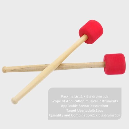 Maza para Bombo con Mango de Madera y Cabeza de Espuma miniatura 4