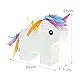 Relaxdays Mini-Pinata Einhorn, zum Befüllen, Geburtstag Mädchen, zum Aufhängen, HBT 25x24x7 cm, Regenbogen, Kinder, bunt
