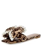 Betsey Johnson Women's Liah Flat Sandal, Leopard, 8.5