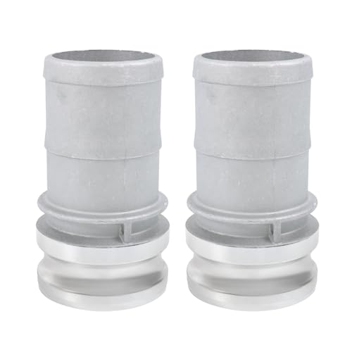 findmall 3" Male Camlock to Hose Shank Adapter Type E - Aluminum Quick Disconnect Coupling for Industrial Hose 2 Pack