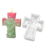 Kreuz Formen Für Epoxidharz,3D Rose Jesus Gussform Werkzeug, Silikon Knete Form Für...