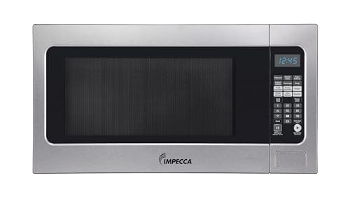 Image of Impecca 2.2 Cu. Ft. Microwave Oven, Powerful 1200 Watts Countertop Microwave, 16.5" turntable, Stainless Steel, LED Display, Defrost Function, Child Lock, Shortcut Buttons, Touchpad Control Panel