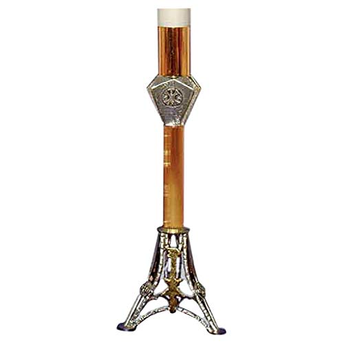Candle Holder in Two Tone cast Brass Measuring 72cm